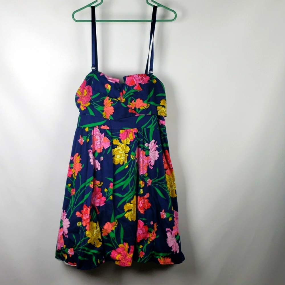 Sz.20 Torrid Strapless Floral Swing Dress